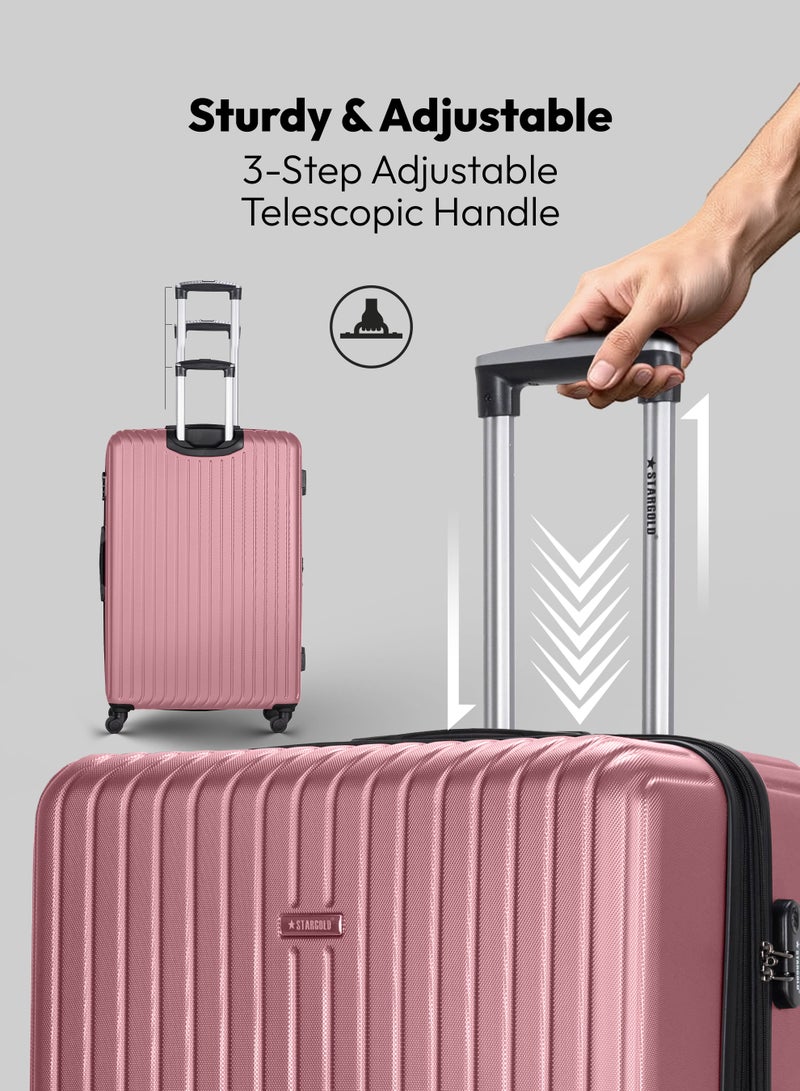 Stargold Luggage Set of 4, ABS Hard Shell Suitcase with Expandable Zipper, 360° Spinner Wheels, Number Lock, Lightweight Trolley Travel Bag - Image 5