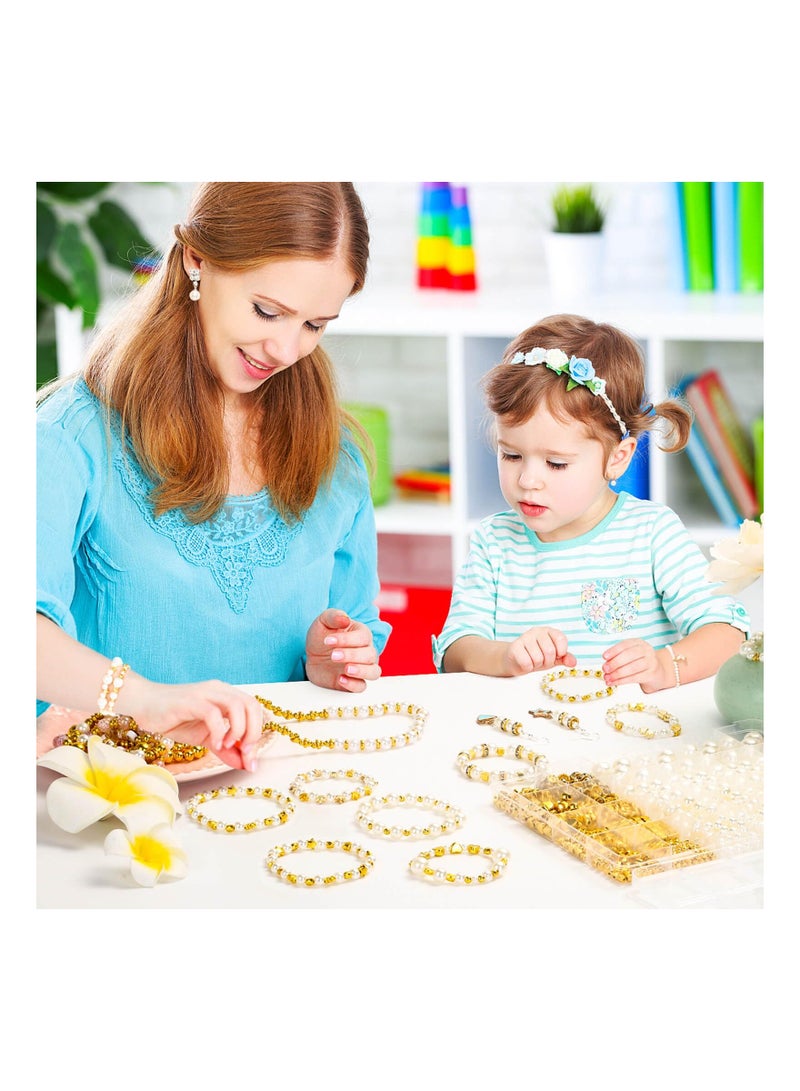 سيوسي لؤلؤة خرزة سوار يجعل 24 شبكة 970 قطعة مع نوع ذهب تباعد قرص مصقول صغيرة [ ديي ] حرفة مجوهرات - Image 2