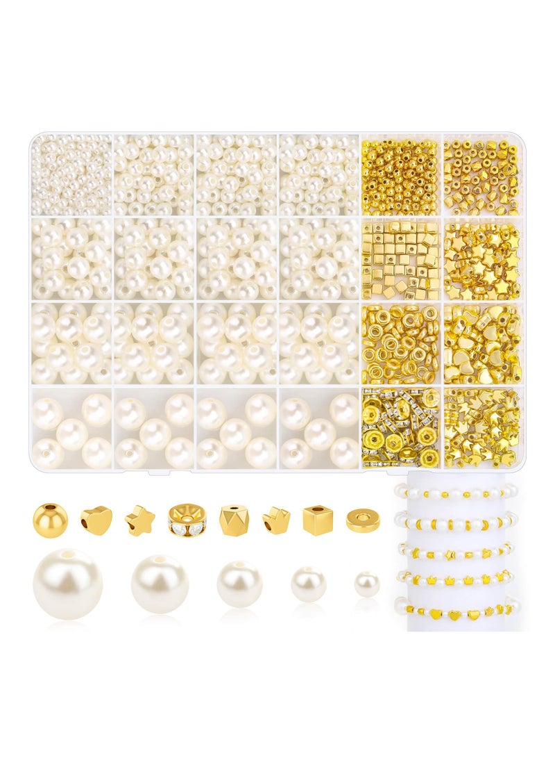 سيوسي لؤلؤة خرزة سوار يجعل 24 شبكة 970 قطعة مع نوع ذهب تباعد قرص مصقول صغيرة [ ديي ] حرفة مجوهرات - Image 1