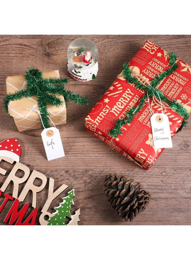 Prudiut 100 Pack White Gift Tags With Elastic String Marking Hang Tags Attached Reinforced Hole Writable Tags For Christmas Gifts Inventory Tags Stocking Stuffers 2.75'' X1.37'' - Image 5