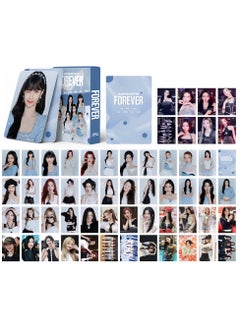 زد Integrate small card KPOP Korean Wave photo card 55 boxed DIY collection IVE aid BM small monster Blue -FOREVER 