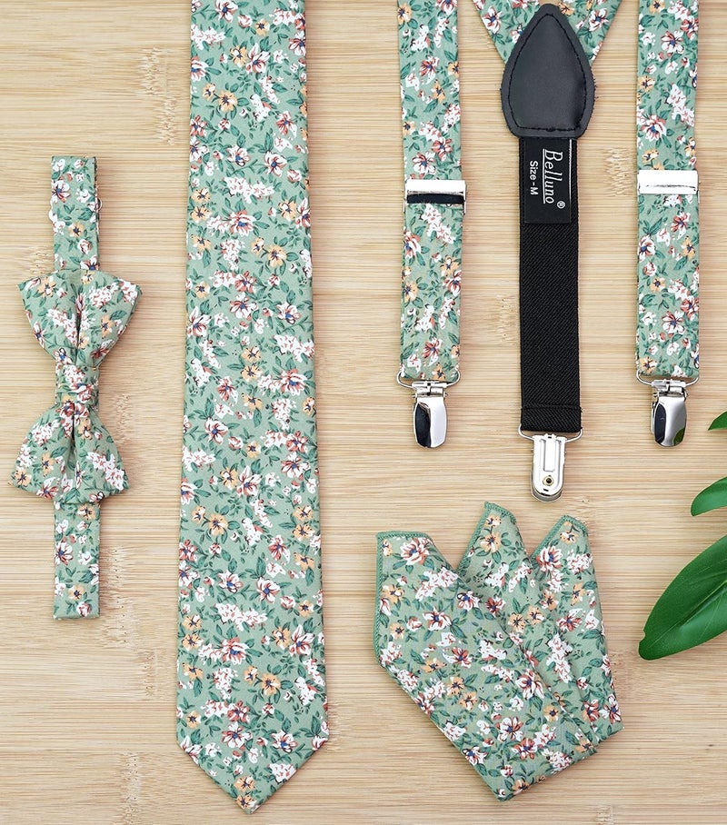 BELLUNO Boys' Floral Ties, Hook and Loop Pre-tied Flower Ties for Little Kids and Pre-teens - Image 5