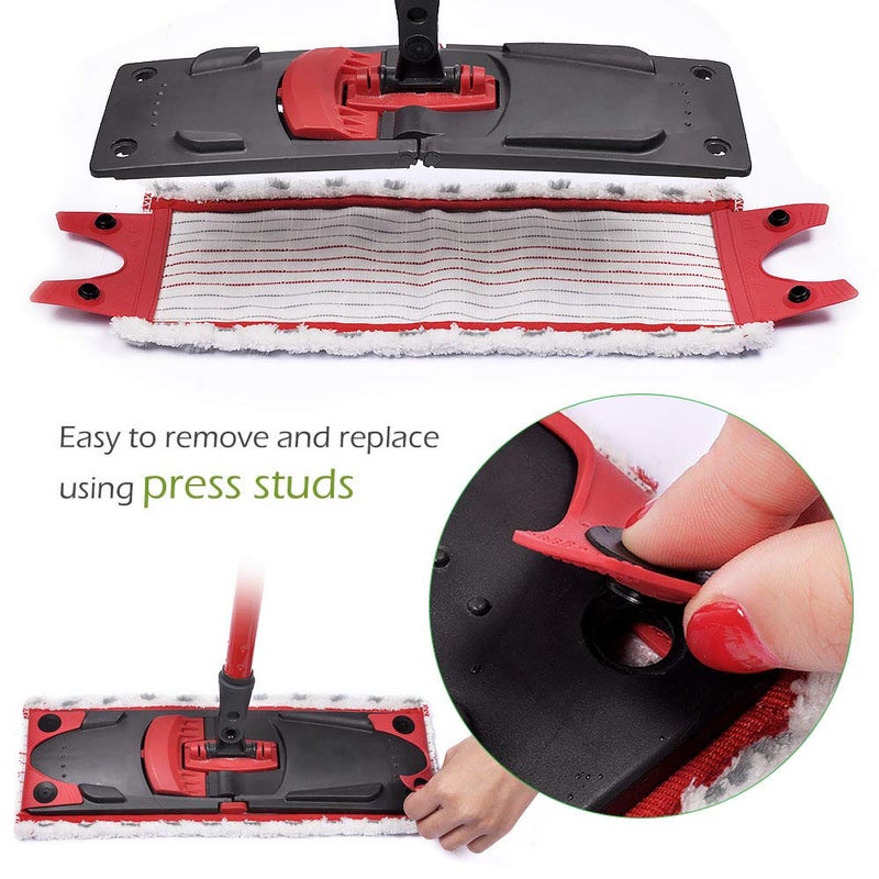 KEEPOW Microfiber Floor Mop Pads Replacement for UltraMax EasyWring Microfiber Flat Spin Mop Pack of 3 - Image 5