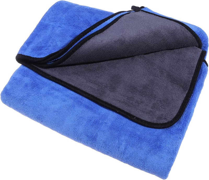 cheekyglo Dog Towel, Soft Absorbent Microfibre Pet Towel, Quick Drying Pet Bath Towel Robe for Dogs Cats Cleaning Washcloth Pet Accessories,Blue L - Image 5