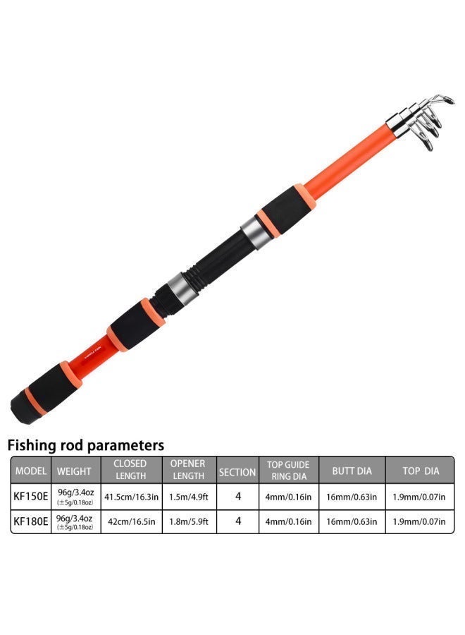 Far-reaching Casting Fishing Rod And Fishing Line Set For Beginners, With A Length Of 1.5 Meters And 1.8 Meters.