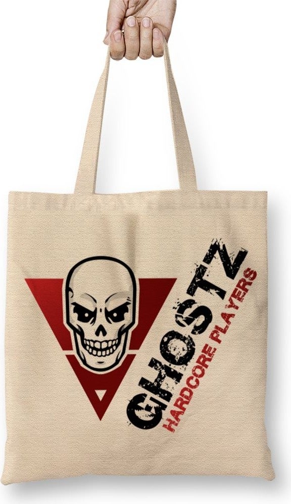 Baskı Dükkanı Print Shop Ghostz Logo Preta 2017 Tote Bag Long Handle