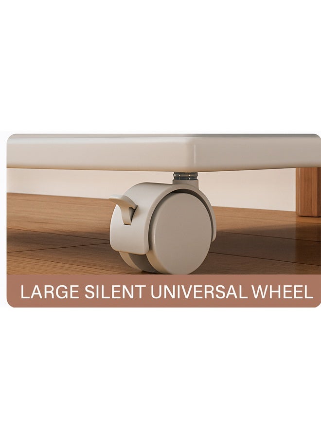 إن كي أكس خزانة تخزين بأدراج مكتبية مع منظم ملفات، خزانة جانبية أسفل المكتب مزودة بعجلات، مناسبة للمنزل والعمل، بطول 70 سم. - Image 4