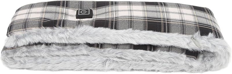 Smart Electric Heating Scarf Temperature Control Premium Fabric Winter Outdoor Sports Black White - Image 1