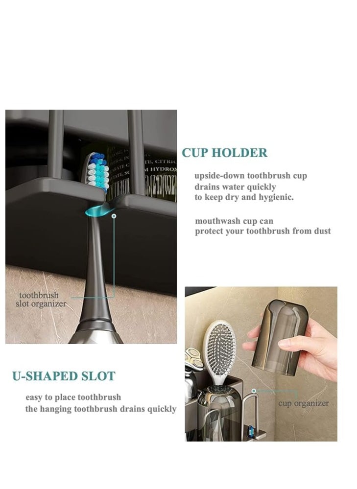 0TO1 TECH - Toothpaste Dispenser  Toothbrush Holder With Cup Holder  Bathroom Accessories Set - Image 1