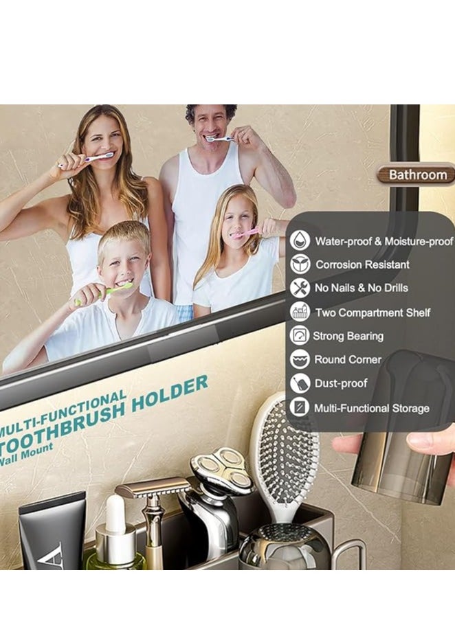 0TO1 TECH - Toothpaste Dispenser  Toothbrush Holder With Cup Holder  Bathroom Accessories Set - Image 1