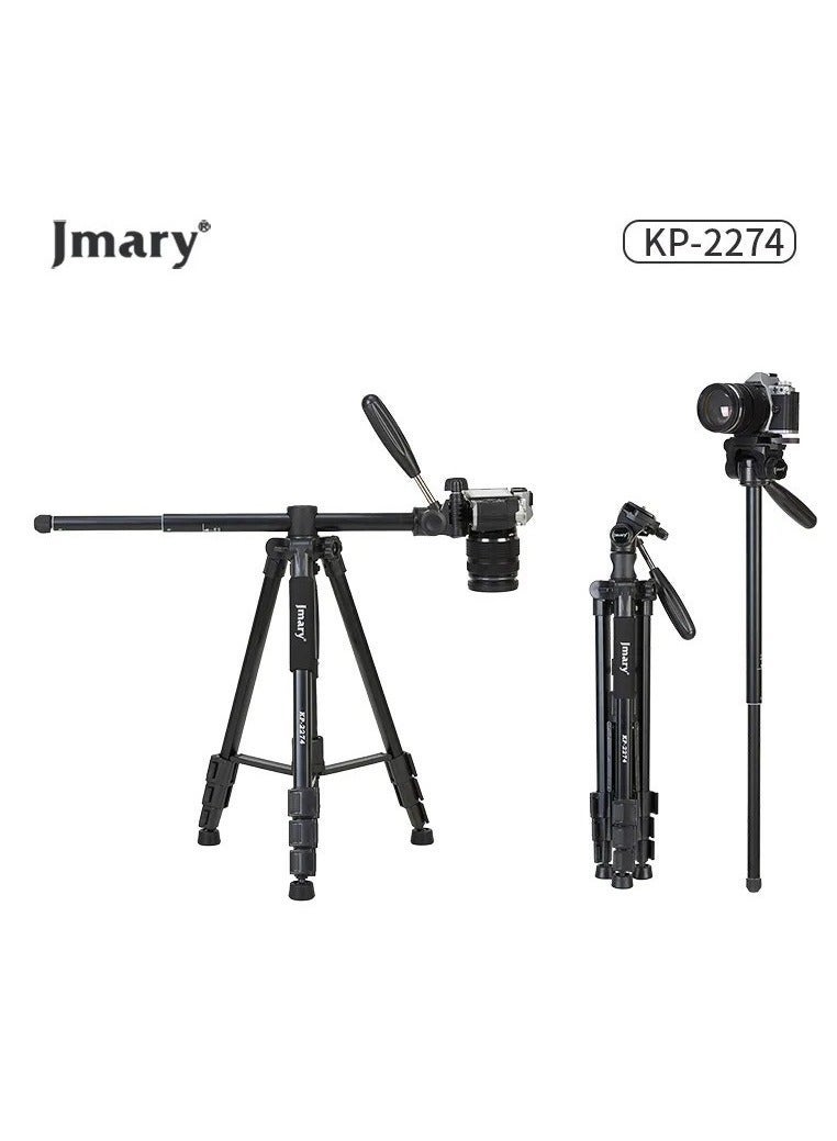 Jmary KP-2274 CameraAluminium Tripod with 4 Sections Professional Detachable Monopod Tripod with 360 Degree Head Quick Release Plate - Image 2