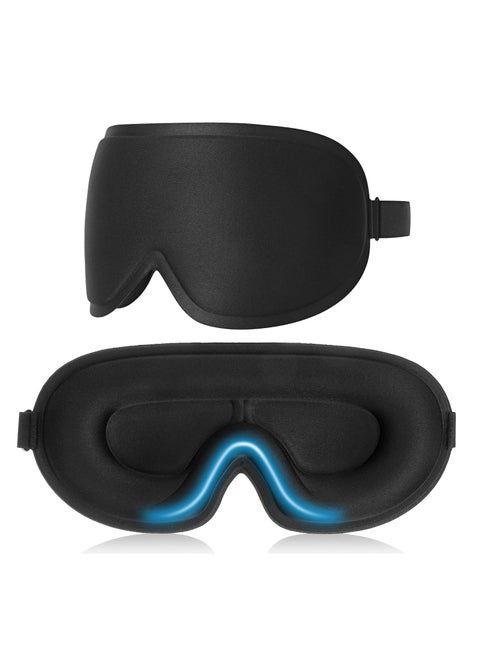 Sleep Eye Mask, Soft Comfortable and Darkening 3D Sleep Cover with Adjustable Strap, Perfect Sleep Anytime, Anywhere