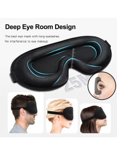 HaHaHai Sleep Eye Mask, Soft Comfortable and Darkening 3D Sleep Cover with Adjustable Strap, Perfect Sleep Anytime, Anywhere  - Image 3