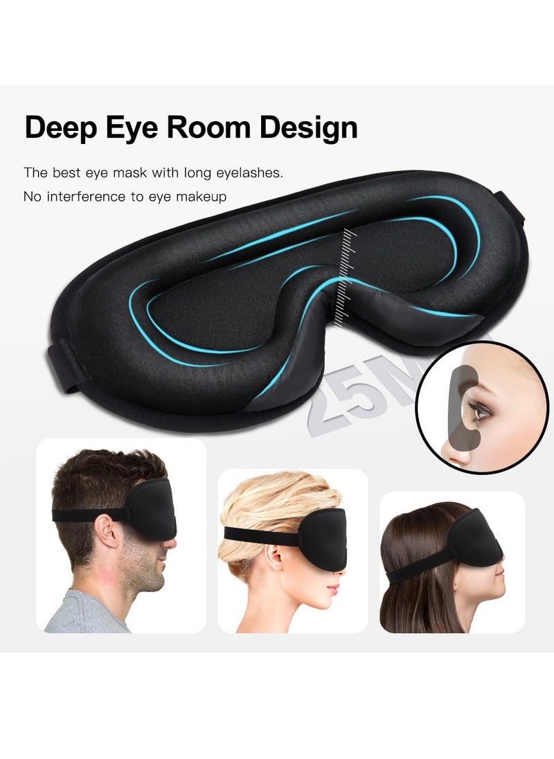 هاهاهاي غطاء عيون 3D ناعم وخافض للضوء: النوم المثالي في أي وقت وأي مكان  - Image 3