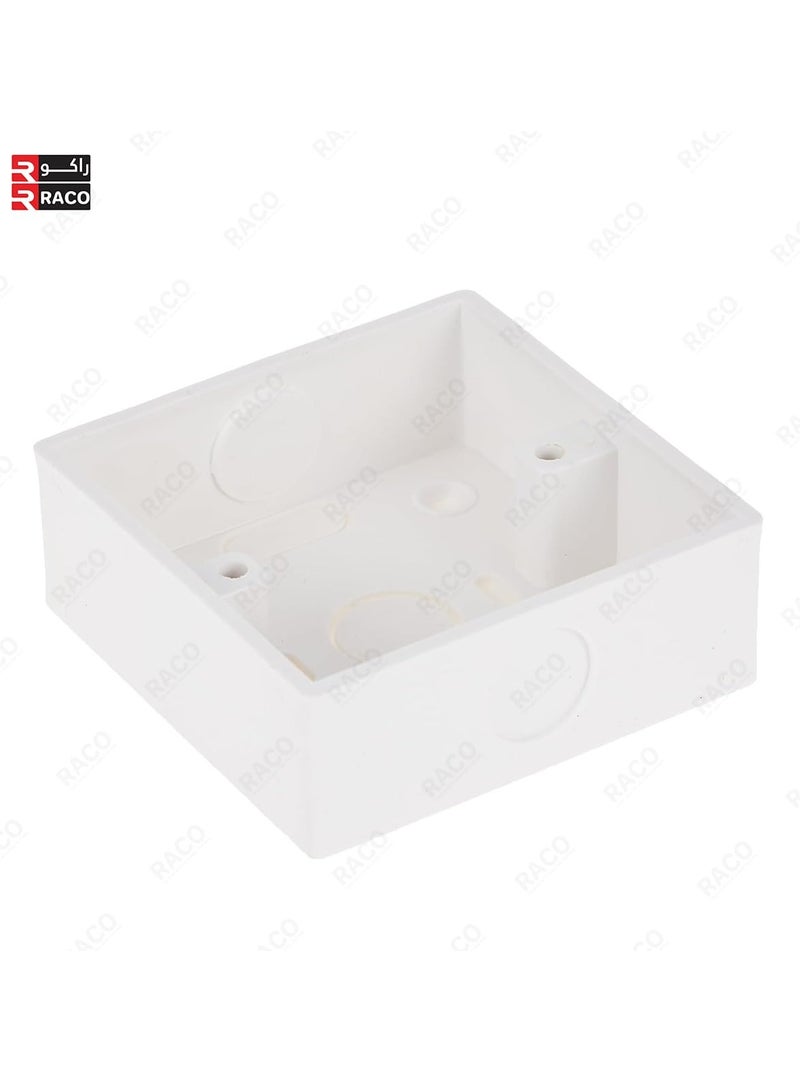 RACO Heavy Duty PVC Electrical Junction Box | Wall Mount Socket Base Surface Box | Wall Switch Box (3X3)
