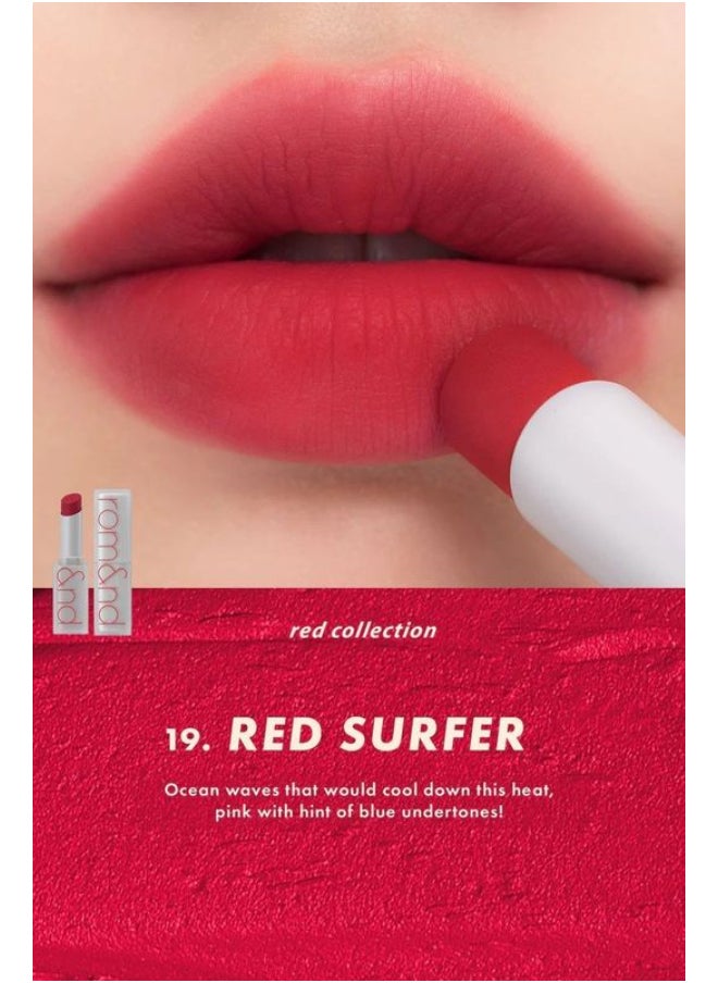 rom&nd Zero Matte Lipstick19 Red Surfer  - Image 4