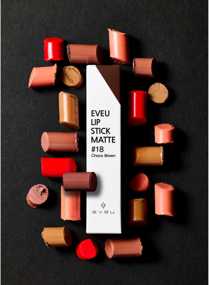 ايفيو أحمر شفاه غير لامع #18 بني الشوكولاتة 4جرام - Image 5