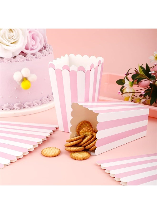 هومستر 24 جهاز كمبيوتر شخصي كوب البوب كورن، الوردي يمكن التخلص من التسرب الخالي من كوبات البوب كورن الورقية القابلة للتراكم، لحفلة الأطفال، عيد ميلاد، مسرح السينما، لوازم الحفلة - Image 3