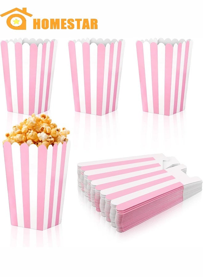 هومستر 24 جهاز كمبيوتر شخصي كوب البوب كورن، الوردي يمكن التخلص من التسرب الخالي من كوبات البوب كورن الورقية القابلة للتراكم، لحفلة الأطفال، عيد ميلاد، مسرح السينما، لوازم الحفلة - Image 1