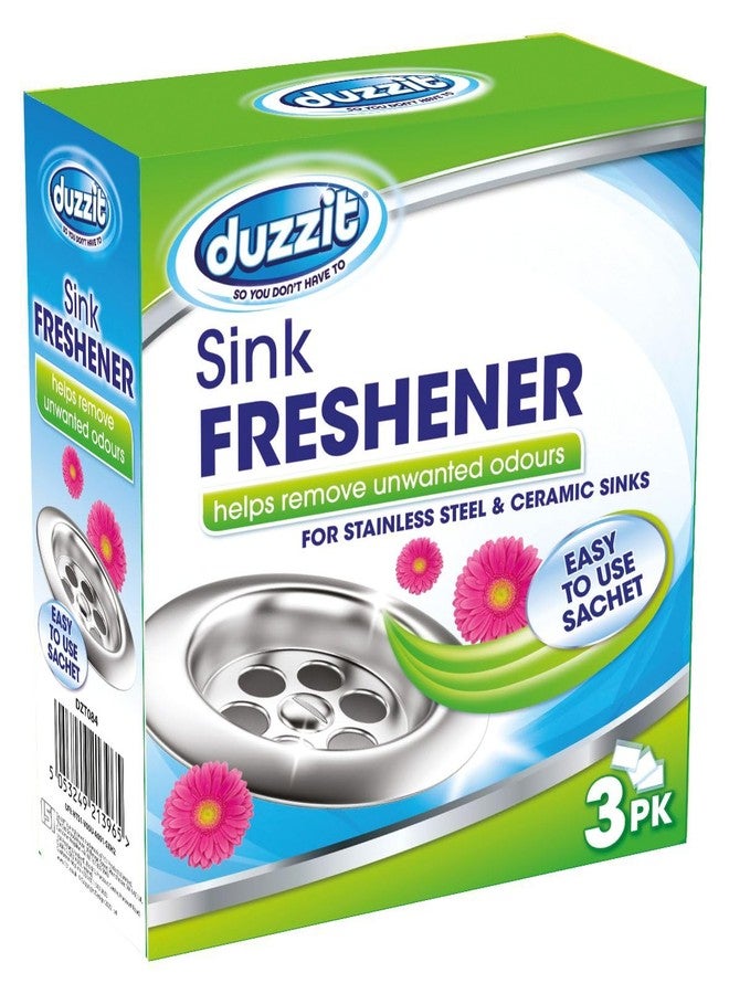 Duzzit Sink Freshener Helps Remove Odours Easy to Use Sachets Pack of 3 - Image 1