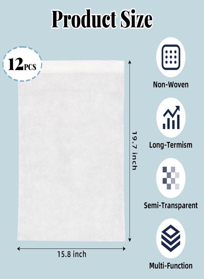 JOLYEAK 12 Pcs Dust Bags for Handbags,15.8×19.3’’Non Woven Fabric Handbags Storage,Dust Covers With Drawstring for Purse Travel Shoe - Image 2