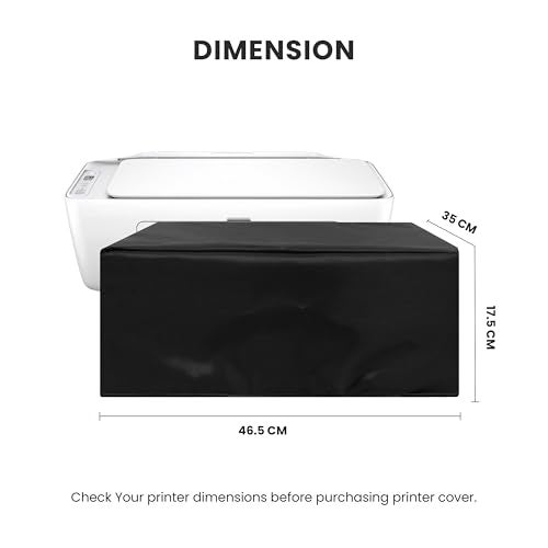 Alifiya Dust Proof Washable Printer Cover for HP Deskjet 2820 / 2876 / 2878 / 4929 All-in-One Ink Tank Printer - Black - Image 2