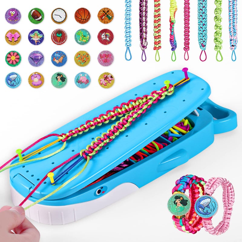 Euclidean Cube Friendship Bracelet Making Kit for Girls, Whale Shaped Bracelet Maker, Crafts for Girls Ages 8-12, DIY Bracelet String Travel Rewarding Activity Set, 7 8 9 10 11 12 Years Old Girl Birthday Gift - Image 1