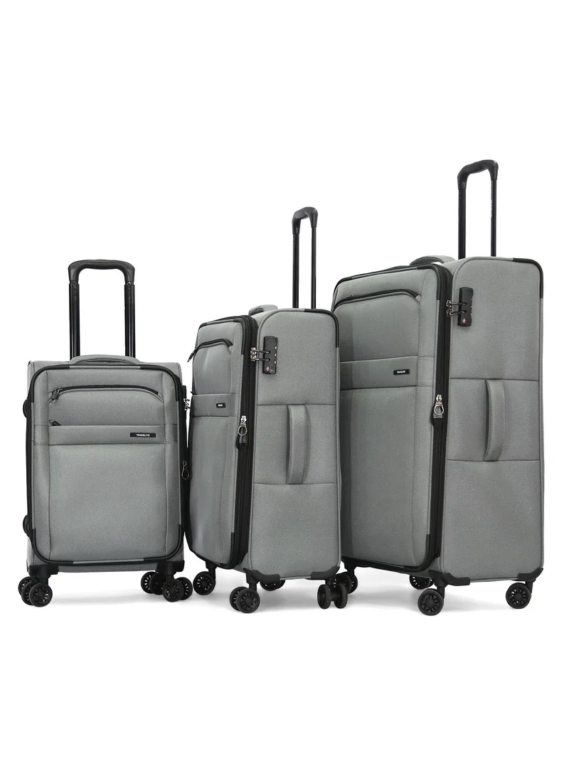 ترافلايت travelite softside luggage trolley bag 3 pcs set,grey