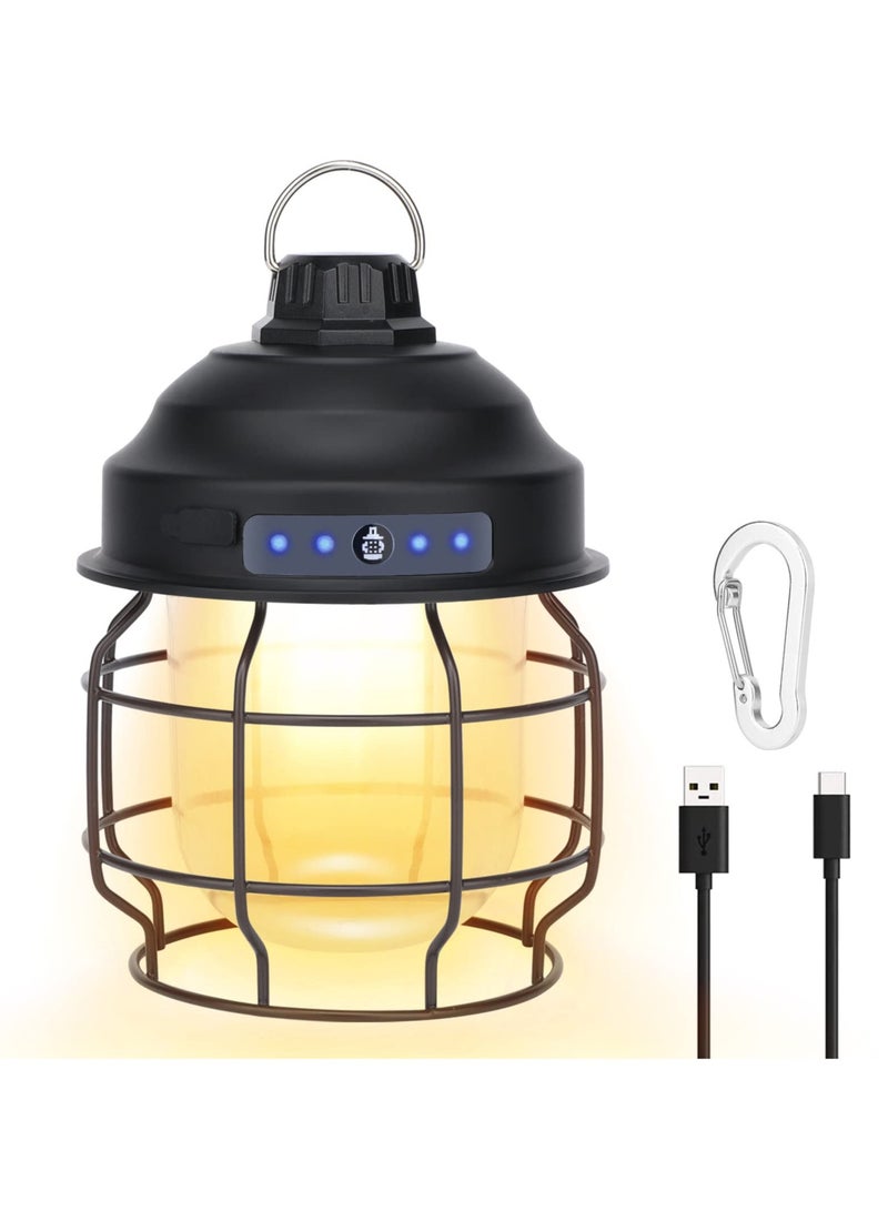 Excefore LED Camping Light Rechargeable Portable Tent Light with Clip Hook 3 Light Mode IPX4 Waterproof Perfect Lantern Flashlight Hurricane Emergency Survival Pack Hiking Fishing Home - Image 1