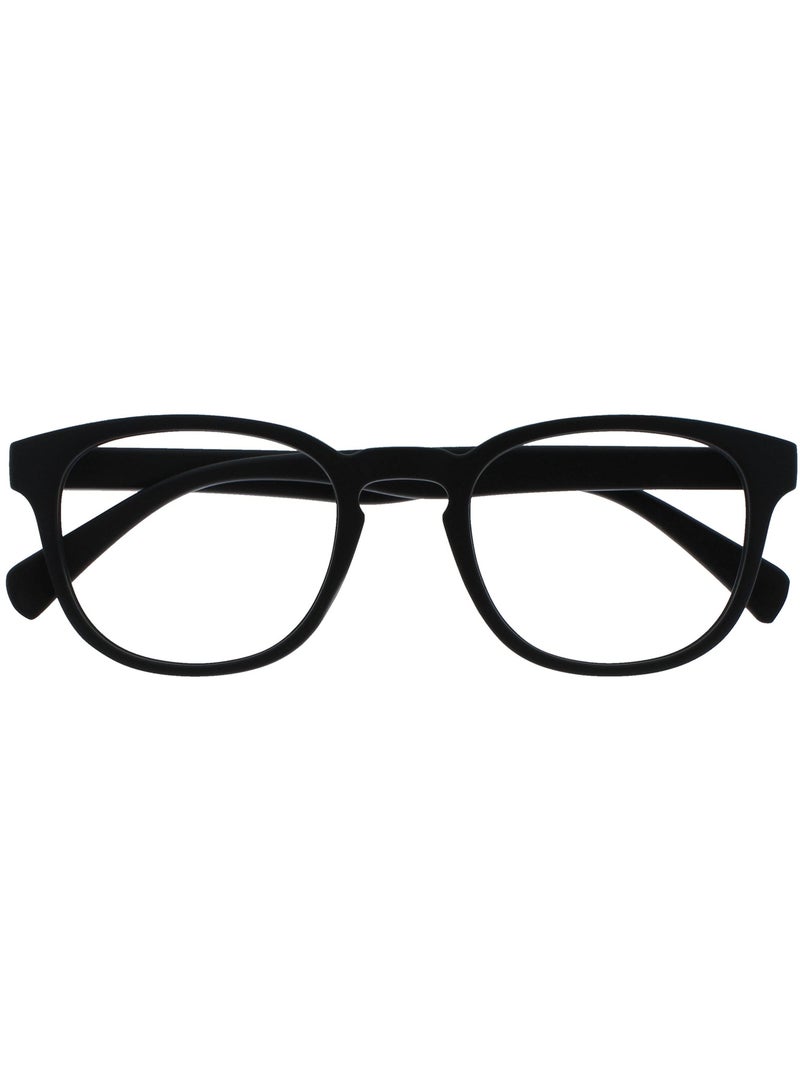 OPULIZE POP Reading Glasses for Women Men,Scratch Resistant Round Matt Frame with Spring Hinges, Black +1.50 (Pack of 1) - Image 1