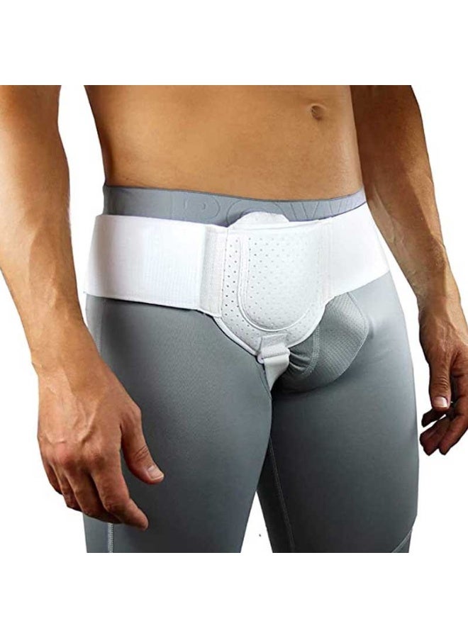 هالونهي حزام الفتق الإربي للرجال - حزام دعم الفتق الإربي للرجال، يستخدم لإصلاح الفتق الإربي/الفخذي ومنعه من البروز، حزام الفتق للدعم قبل الجراحة/بعدها، قابل للتعديل والإزالة - Image 1