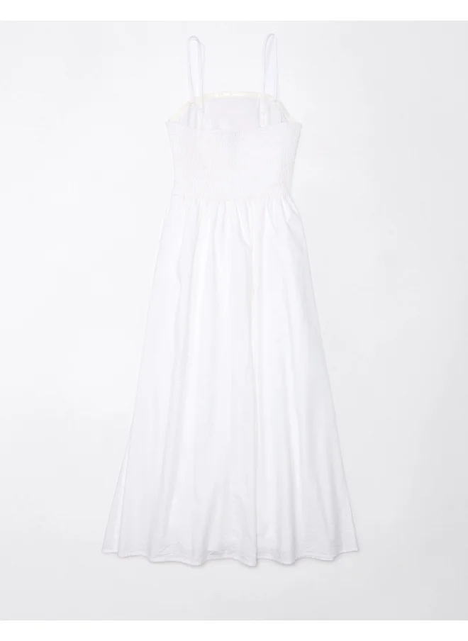 American Eagle Strapless Cotton poplin Midi Dress