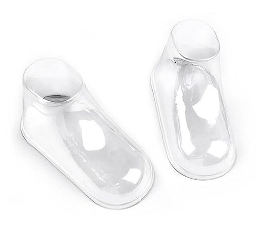 Ostlttyn 100Pcs Clear Plastic Baby Feet Display, Baby Booties Crochet Shoes Socks Showcase, Toddler Shoes Supports Shoe Forms Stand Holder for Store and Home Use, 50Pair, 8CM - Image 1