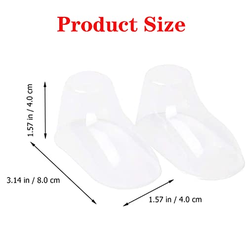 Ostlttyn 100Pcs Clear Plastic Baby Feet Display, Baby Booties Crochet Shoes Socks Showcase, Toddler Shoes Supports Shoe Forms Stand Holder for Store and Home Use, 50Pair, 8CM - Image 2