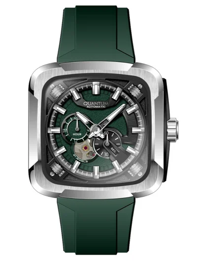 كوانتوم ساعة أوتوماتيكية رجالية من السيليكون . -  مم