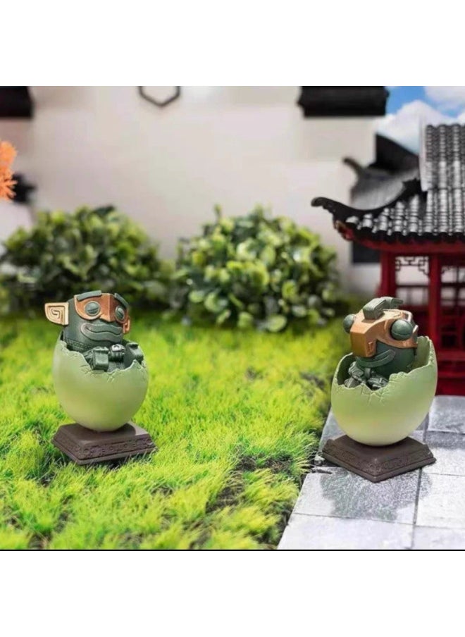 Generic - Nezha's Devil Child Comes To The World Egg Pet Blind Box Series Doll Ornaments Doll Hand-made Desktop Gift-Color:Hidden Model-xiao Nezha Unboxing And Confirmation Model - Image 1