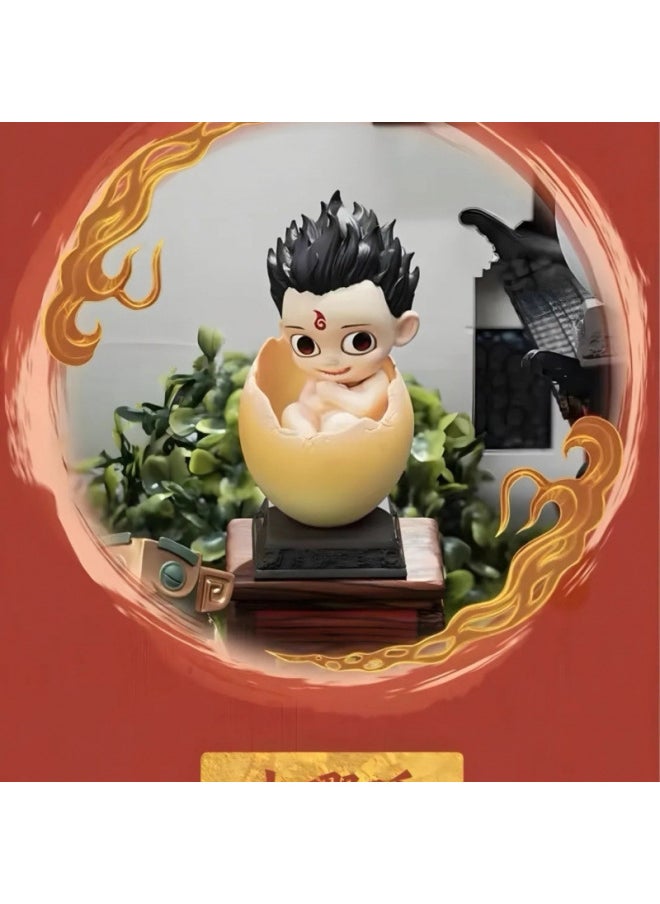 Generic - Nezha's Devil Child Comes To The World Egg Pet Blind Box Series Doll Ornaments Doll Hand-made Desktop Gift-Color:Hidden Model-xiao Nezha Unboxing And Confirmation Model - Image 1