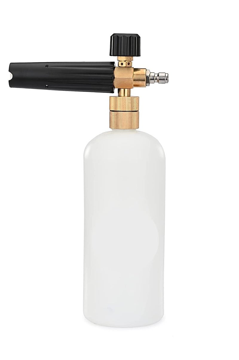 Aimex Plastic Adjustable Foam Cannon 1 Liter Bottle Snow Foam Lance, Brass Thread With 1/4" Quick Connector Foam Blaster For Pressure Gun - Image 3