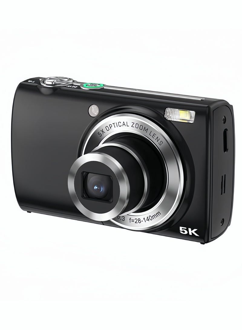 Milatech 5K Digital Camera with Dual - Cameras, 64MP, 5X Optical Zoom, 32G TF Card, Touch Screen - Image 2