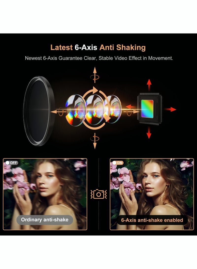 Milatech 5K Digital Camera with Dual - Cameras, 64MP, 5X Optical Zoom, 32G TF Card, Touch Screen - Image 4