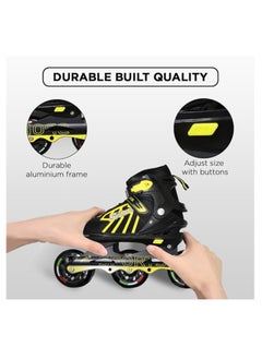 ENDLESS  EL1031 Inline Adjustable Skates Small Size 29 EUR (UK 11.5) - 33 EUR (UK 2) for 3 to 6 Years |Aluminium Chassis and 100 mm PU Three Wheels | With ABEC 9 Bearings | Indoor and Outdoor  - Image 4