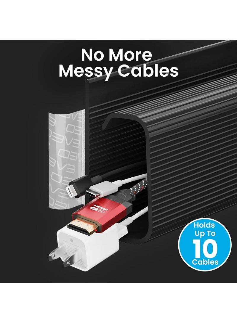 XICEN 5 Pcs Cable Management Under Desk,Cable Management Solution,Cable Management For Clutter-Free Environment,Cable Management Kit,Cord Organizer For Desk,Cord Management,15.7inX5 - Image 3