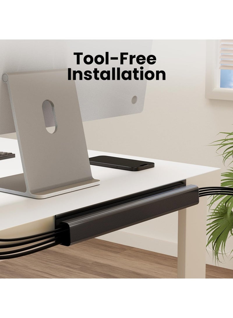 XICEN 5 Pcs Cable Management Under Desk,Cable Management Solution,Cable Management For Clutter-Free Environment,Cable Management Kit,Cord Organizer For Desk,Cord Management,15.7inX5 - Image 5