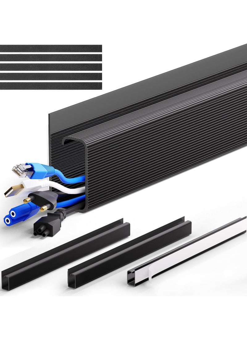 XICEN 5 Pcs Cable Management Under Desk,Cable Management Solution,Cable Management For Clutter-Free Environment,Cable Management Kit,Cord Organizer For Desk,Cord Management,15.7inX5 - Image 1