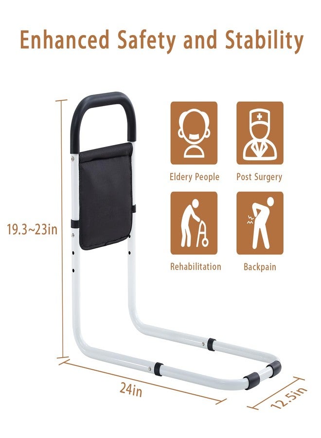 YJGH Bed Rails for Elderly Adults Safety, Bed Assist Rails for Seniors, Double Stabilizer Bars Design with Storage Pocket & Fall Prevention Guard, Fits King, Queen, Full, Twin Bed - Image 5