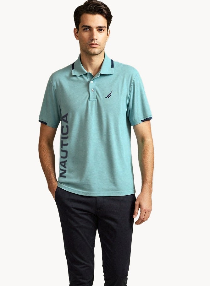 NAUTICA Logo Regular Fit Premium Cotton Logo Polo Shirt - Image 1