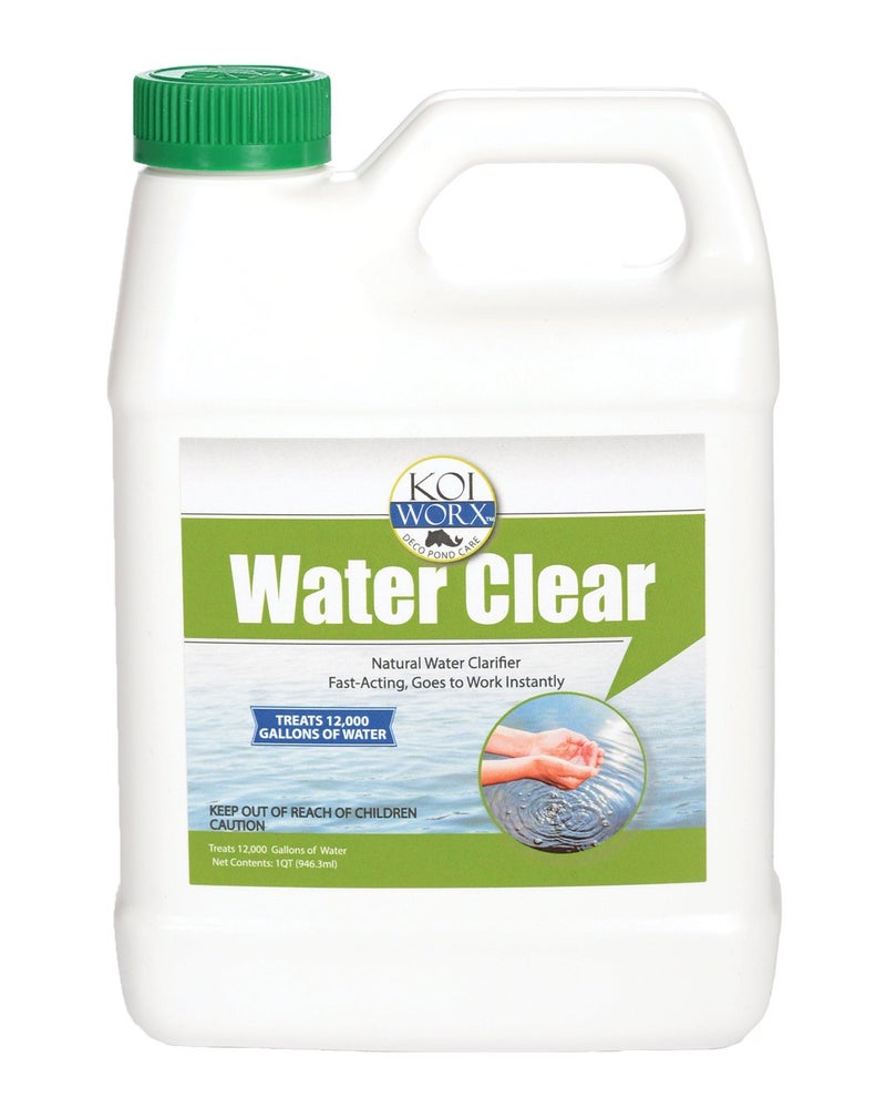 Koi Worx KoiWorx Water Clear - Clarifies Decorative and Ornamental Ponds, Safe for Koi - 1 Quart - Image 1