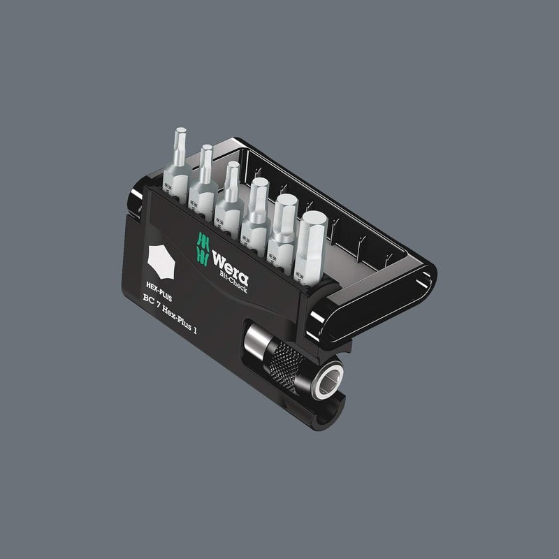 Wera Hex-Plus Metal Bit Set with Rapidaptor Universal Bit Holder - 7 Pieces - Image 3
