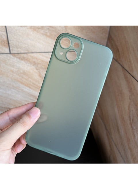 For Iphone 14 Transparent Mobile Phone Case For Iphone14plus Solid Color All-inclusive Pp Hard Case For Spot Wholesale-Color:Green (opp Hanging Bag Packaging Model Standard)-Applicable Model:For Apple X