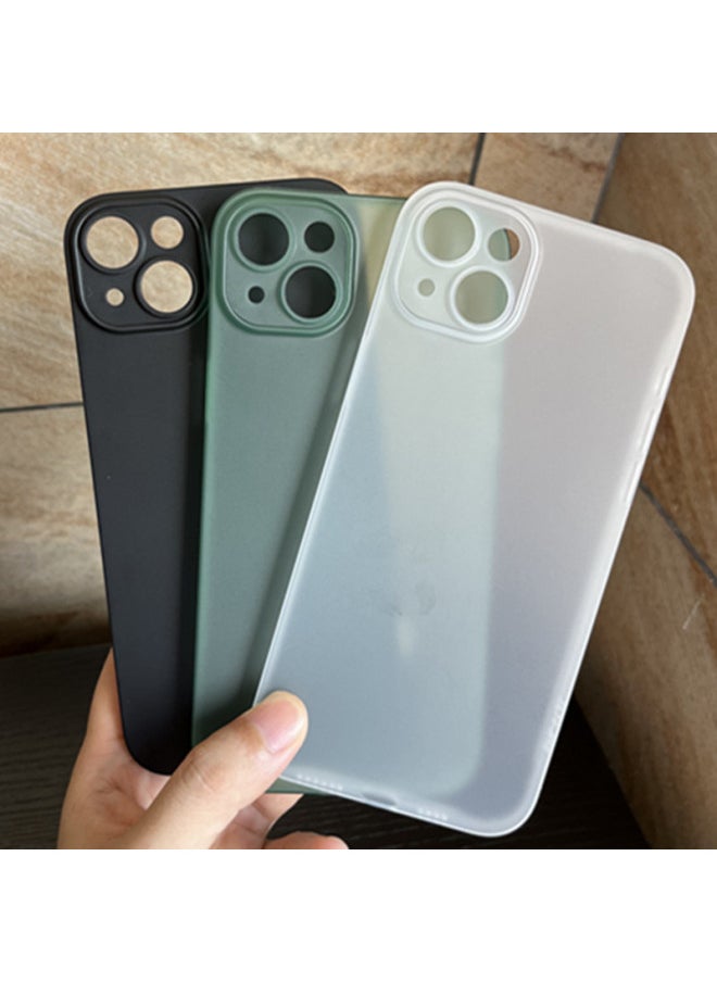 Generic - For Iphone 14 Transparent Mobile Phone Case For Iphone14plus Solid Color All-inclusive Pp Hard Case For Spot Wholesale-Color:Green (opp Hanging Bag Packaging Model Standard)-Applicable Model:For Apple X - Image 1